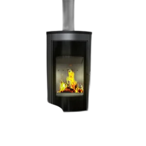Сталева піч-камін Kratki KOZA TITAN GLASS панорама (11 кВт)