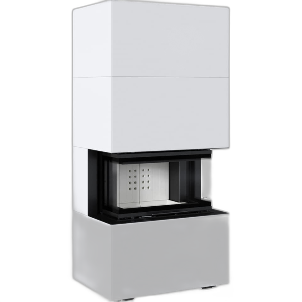Камін Kratki NBC 7 в обудові HOME EASY BOX стальний - білий