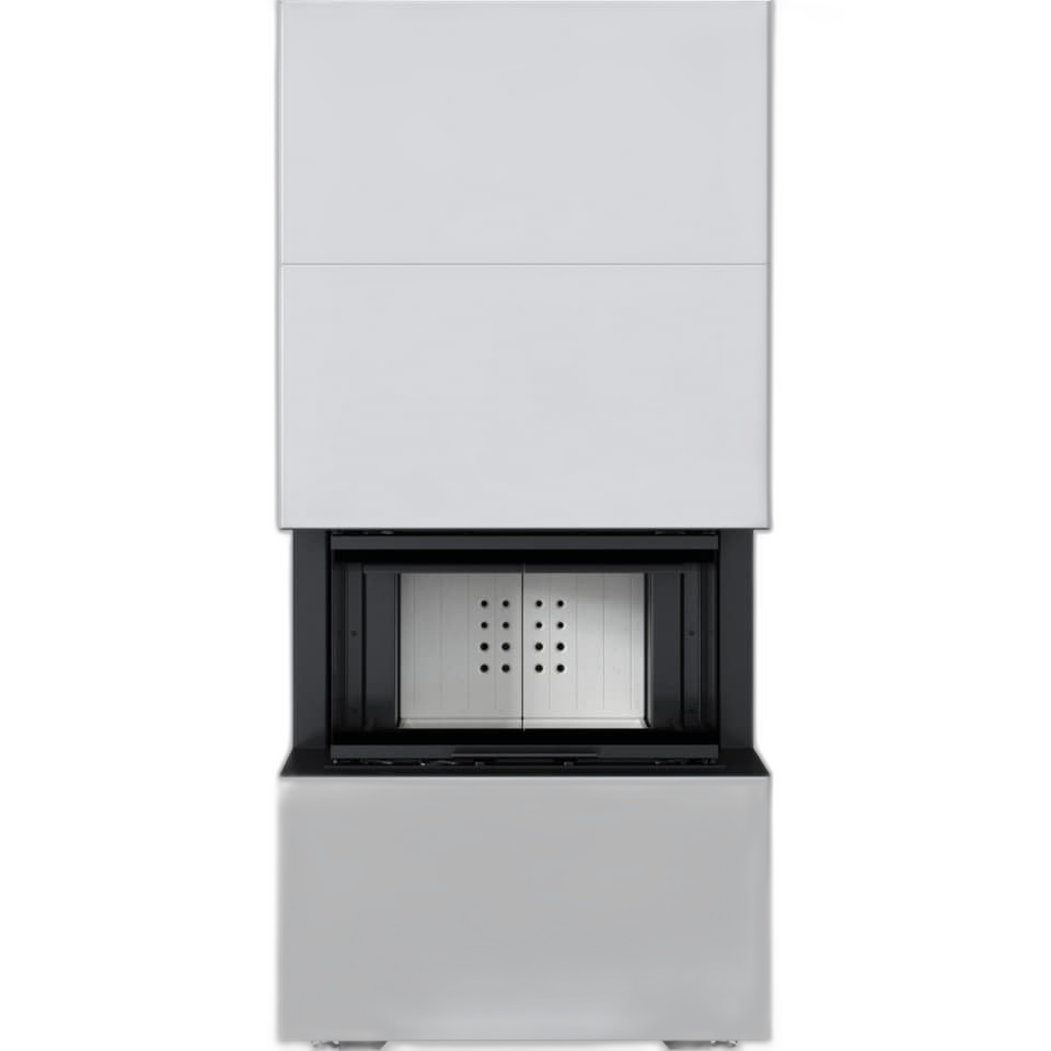 Камін Kratki NBC 7 в обудові HOME EASY BOX стальний - білий