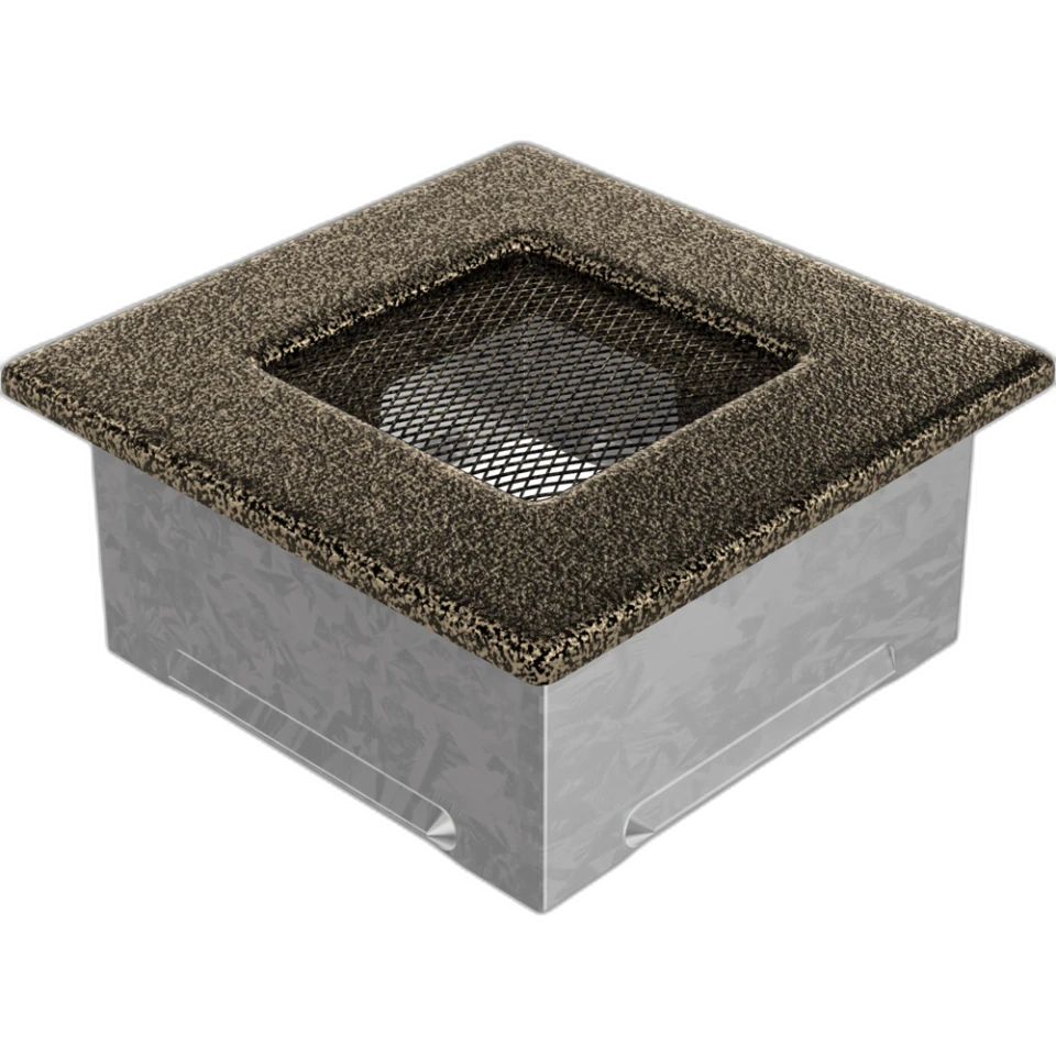 Камінна решітка 11x11 чорно-золота Kratki