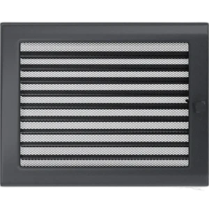 Камінна решітка 22x30 графітова з жалюзями Kratki