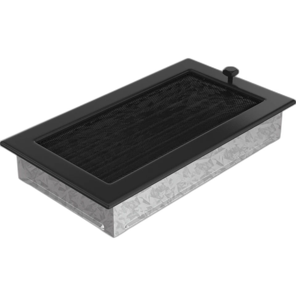 Камінна решітка 17x30 чорна з жалюзями Kratki