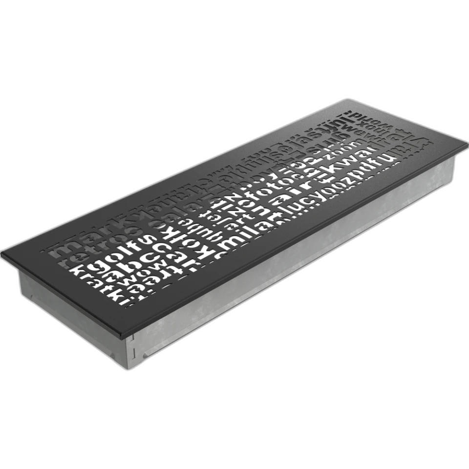 Камінна решітка ABC чорна 17x49 Kratki