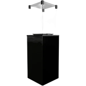 Газовий обігрівач Kratki PATIO MINI скло/чорний (8,2 кВт)