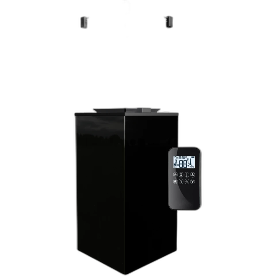 Газовий обігрівач Kratki PATIO MINI скло/чорний - дистанційне керування (пульт) (8,2 кВт)