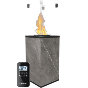 Газовий обігрівач Kratki PATIO MINI керамограніт NATURALI PIETRA GREY - пульт (8,2 кВт)