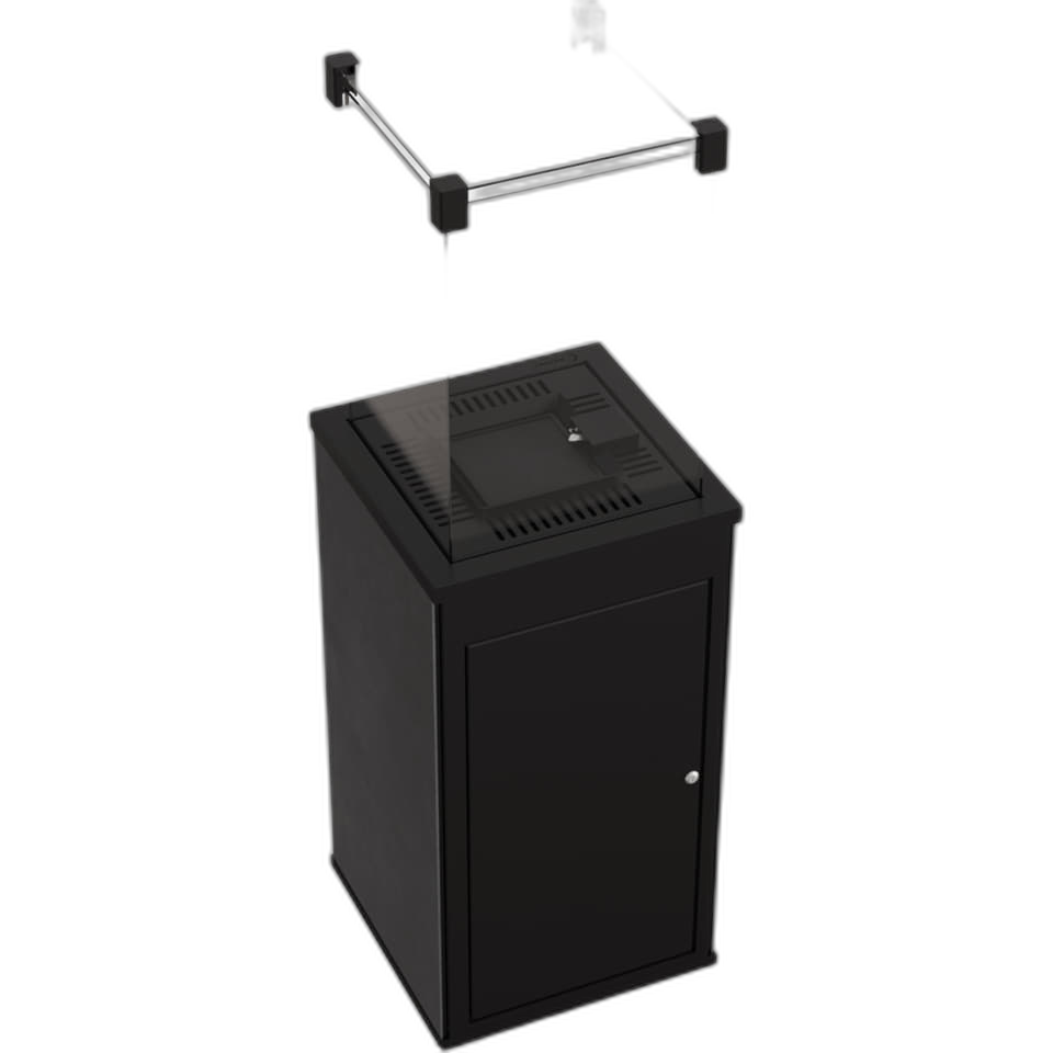 Газовий обігрівач Kratki PATIO MINI керамограніт BLEND NERO - пульт (8,2 кВт)