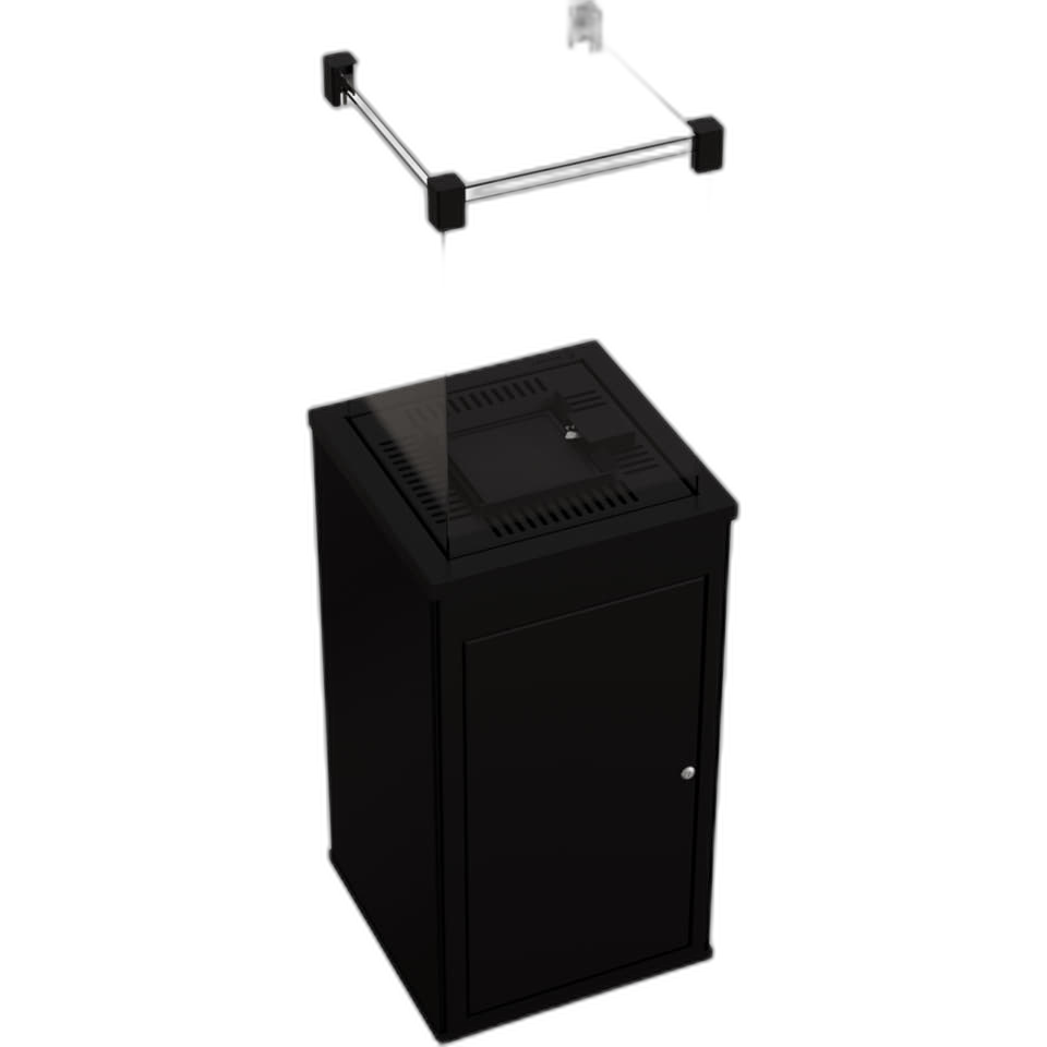 Газовий обігрівач Kratki PATIO MINI керамограніт COLLECTION NERO ASSOLUTO - пульт (8,2 кВт)