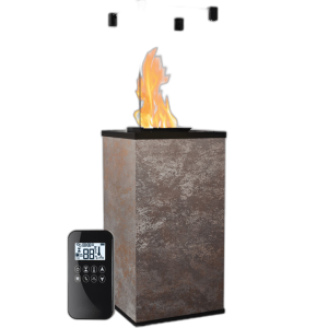 Газовий обігрівач Kratki PATIO MINI керамограніт OXIDE NERO - пульт (8,2 кВт)